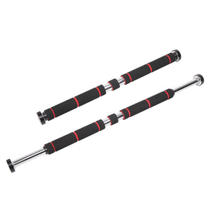 SC-AR003 Home Adjustable Door Horizontal Bar Pull-Ups with Foam Pad Red & Black Gym Workout Sport Fitness Sit-ups Equipments