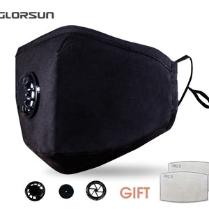 GLORSUN Anti Pollution Mask Dust Air Filter Cotton N95 for Pollution Smoke Allergy with 6 Layer PM2.5 Filter Mouth Mask