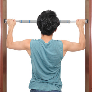 Home Adjustable Wall Horizontal Bar Door Horizontal Bar Pull-Ups With Foam Pad Blue-Gray Gym Workout Sport Fitness